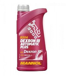 Фото Масло трансмиссионное ATF Dexron-3 MANNOL   1л. Automatic Plus 8206 синт.
