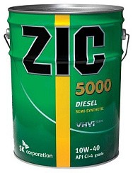 Фото Масло ZIC X5000 Diesel 10W40 CI-4/SL  20л. п/с.