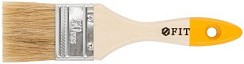 Фото Кисть плоская 2" (50 мм) FIT "Стандарт-Плюс", натур.светлая щетина, деревянная ручка