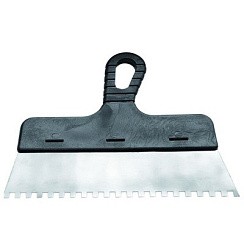 Фото Шпатель фасадный нержав. 250мм, зуб 8х8 пласт руч. T4P 1201178