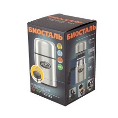 Фото Термос для еды "Биосталь", 0,5 л, в чехле