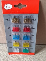 Фото Предохранители флажковые 7,5А-30А (к-т 10 шт) TX