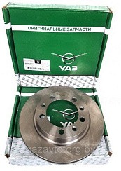 Фото Диск перед.тормозной УАЗ-3151,3163,452 Хантер,Патриот,Буханка завод.ОАО УАЗ