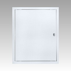 Фото Люк пластиковый ревизионный 418*418 с ручкой и фланцем АБС, Л4040Р