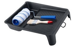 Фото Набор малярный "Универсальный № 2" (ванночка 270х270 мм + валик полиакрил 150 мм + кисть 50 мм)