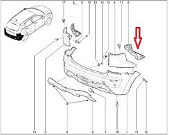 Фото Кронштейн заднего бампера ЛАДА Xray КРОСС "АВТОВАЗ" правый