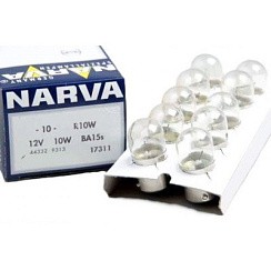 Фото Автолампа R10W 12V 10W BA15s Narva зад. габарит