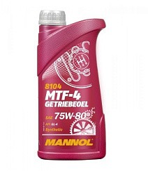 Фото Масло трансмиссионное 75W80 GL-4 MANNOL   1л. MTF-4 Getriebeoel 8104 синт.