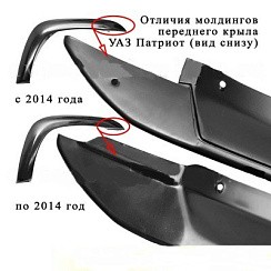 Фото Молдинг крыла УАЗ-3163 Патриот передний правый до 2014 г.в.