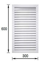 Фото Решётка радиаторная ПВХ 0,3х0,6м Белая