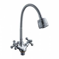 Фото Смеситель д/кухни L4319-3(Zn) гибкий излив,хром,LEDEME