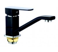 Фото .Смеситель д/кухни одноручковый R0203DF-1  черный/хром, Ø35, Rainsberg РАСПРОДАЖА