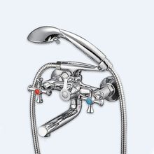 Фото Смеситель д/ванны двуручковый QML3-A827 с коротким изливом, G-lauf