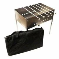 Фото Мангал Стандарт-Лайт 500*300*500 (сталь 0,5мм) + шампур углов.(6шт) 410*10*0,5мм сумка