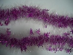 фото Мишура со звёздочками D 9 см, 2 м, розовая