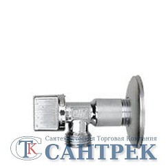 Фото Кран угловой 1/2х1/2 ш/ш с отражателем, Латунь, JIF