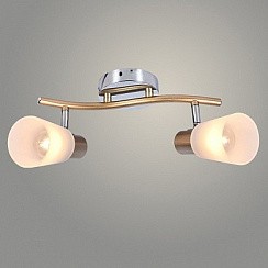 фото Спот DA5922/2 FGD+CR золото/хром 2x60W E14 h190