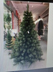 фото Ель 240 см, 1600 веток, D 150 см (нижний ярус), на металлической подставке