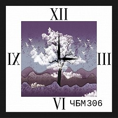 фото Часы в багете настенные "306" 32х32см цвет в ассорт РАСПРОДАЖА