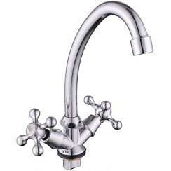 Фото .Смеситель д/кухни двуручковый R5013F хром 2шт/кор Rainsberg