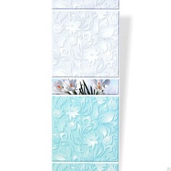 Фото .Панель ПВХ фриз 3D 2700*250мм 12шт/8,1м2/уп NOVITA Крокус лазурь (добор)РАСПРОДАЖА