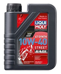 Фото Масло 4Т LIQUI MOLY Motorbike Synth Street Race 10W-40 SN MA2 (1л)