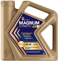 Фото Масло Роснефть Magnum Ultratec A3  5W40 A3/B4 SN/CF   4л. син.
