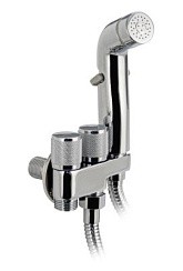 Фото Набор с гигиен душ., кран с выходом, лейка, шланг, встроенный кронштейн,  ХРОМ МАК 2043