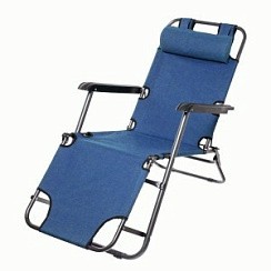 Фото Кресло-шезлонг 153*60*80см до 120кг, 1 реж. (оксфорд600D/сталь d=25/19мм), E1M
