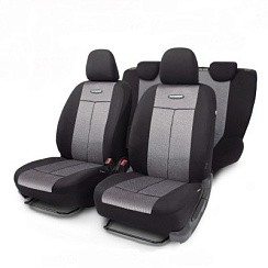 Фото Автомобильные чехлыТТ,полиэстер/трикотаж,9предметов,перед/зад.ряд,черный/темно-серый TT902M BK/D.G