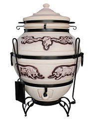 Фото Тандыр  Легенды премиум глазурь с откидной крышкой 30/90см большой с эффектом кракле