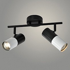 фото Спот 23210/2B BK+WT черный/белый 2x25W GU10 h130, WAN23