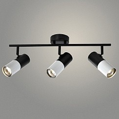 фото Спот 23210/3B BK+WT черный/белый 3x25W GU10 h130, WAN23