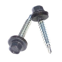 Фото Саморез кровельный серый графит 4,8\29 (RAL 7024) (55) 0200902 КЧ