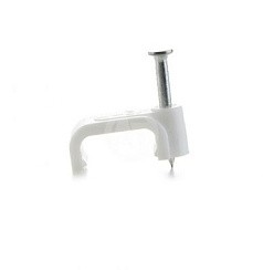 Фото Скоба 6 мм Плоская пластиковая с гвозд. (50шт) Navigator 17275