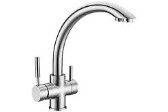 Фото Смеситель д/кухни T60103B одноручковый с фильтром на гайке, Ø35, (SUS-304) OUTE