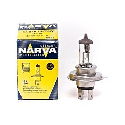 Фото Автолампа H4 24V  75/70W P43t Narva дальний и ближний