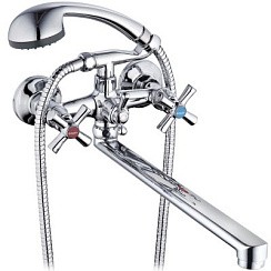 Фото Смеситель д/ванны QFR7-С722 двуручковый, Хром, G-lauf