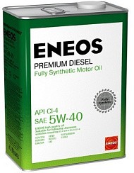 Фото Масло ENEOS Premium Diesel  5W40 CI-4   4л. диз. син.