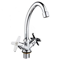 Фото Смеситель д/кухни SL72-271F двуручковый, Хром, гайка, РМС РАСПРОДАЖА