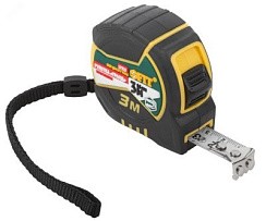 Фото Рулетка 3м*16мм, калибр.лента, нейлон.покр., магн.крючок, двойной стопор, прорезин.корпус "Гранд"