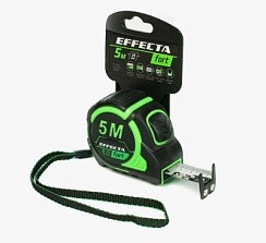 Фото Рулетка 5м*25 мм, магнит, автостоп, нейлоновая лента с 2-сторонней EFFECTA Fort