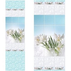 Фото .Панель ПВХ фриз 3D 2700*250мм 12шт/8,1м2/уп NOVITA Крокус лазурь (узор) РАСПРОДАЖА