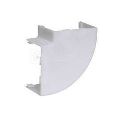 Фото Угол плоский поворотный закруглённый на 90° 25х16мм, белый, ЭЛЕКОР (4шт)