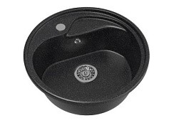 Фото Мойкa ML-GM10 круглая, черная (308), 440мм (глуб. чаши 180) MIXLINE