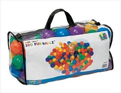 Фото Набор из 100 разноцветн. пластиковых шаров 8 см., в сумке. 49600/6