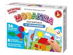 фото Игра магнитная "Мозаика магнитная с заданиями" (8 карточек)