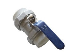 Фото Кран шаровый ПП Ду 40 мм разборный с 2 сторон***