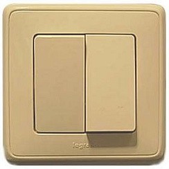 Фото Механизм выкл. 2-кл. сл. кость, CARIVA Leg 773758