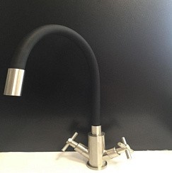 Фото Смеситель для мойки Lemen G99211,лейка-аэратор, гайка, нержавеющая сталь